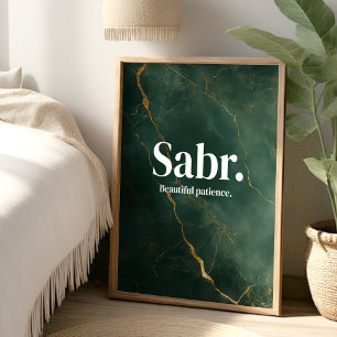 Poster Cartaz de Parede Citação Islâmica de Sabr – Paciên