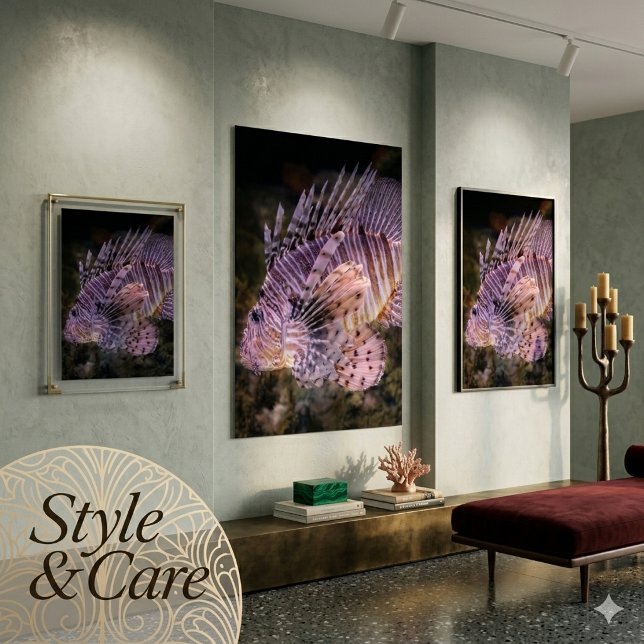 Poster Cartaz de Parede de Peixe-Leão Design Personalizad (Lion Fish Wall Poster Custom Ocean Design)