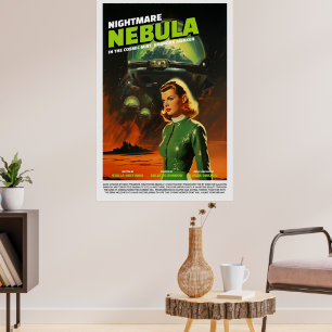 Poster Cartaz de Parede Inspirado em Filme Retro de Ficçã