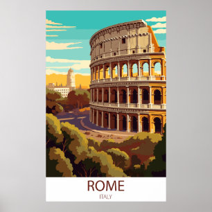Poster Cartaz de Parede Viagem Coliseu Roma Itália