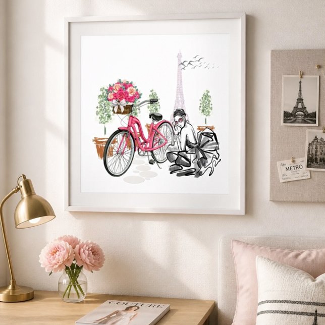 Poster Cartaz de Passeio de Bicicleta em Paris (Criador carregado)