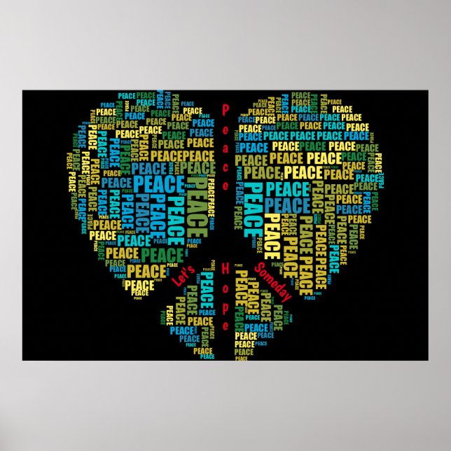Poster Cartaz de Paz Mundial (Frente)