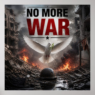 Poster Cartaz de Paz Sem Mais Guerra Entre as Ruínas