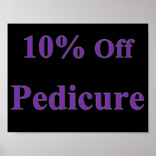 Pôster Cartaz de Pedicure com 10% de Desconto Matte