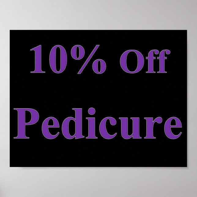 Pôster Cartaz de Pedicure com 10% de Desconto Matte (Frente)