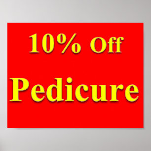 Poster Cartaz de Pedicure com 10% de Desconto Matte
