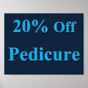 Poster Cartaz de Pedicure com 20% de Desconto Matte
