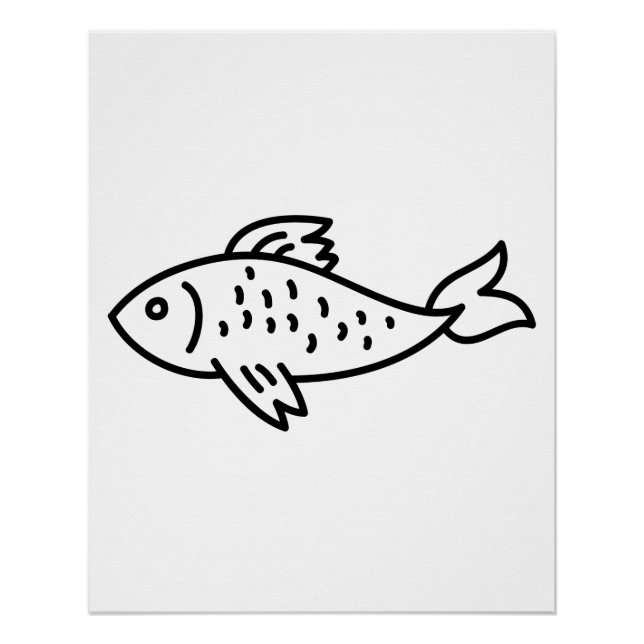 Pôster Cartaz de peixe (Frente)