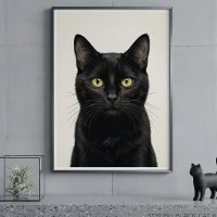 Cartaz de Perfil de Gato Preto