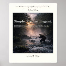 Cartaz de Pesca Tenkara – Pesca com Mosca Japonesa