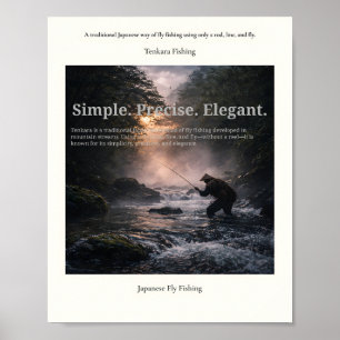 Poster Cartaz de Pesca Tenkara – Pesca com Mosca Japonesa