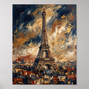 Poster Cartaz de pintura a óleo abstrata de luxo em Londr