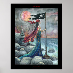 Pôster Cartaz de Pirata Gótico Abandonado Arte Fantasia