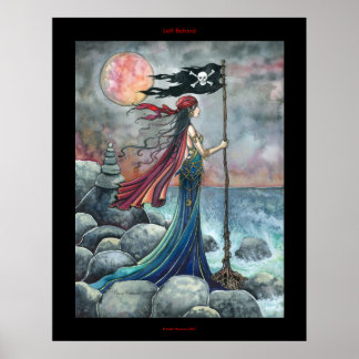 Pôster Cartaz de Pirata Gótico Abandonado Arte Fantasia