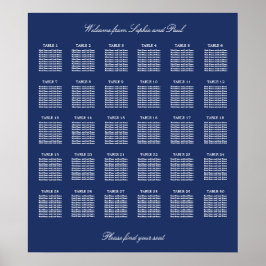 Poster Cartaz de Plano de Assentos de Casamento de Mesa A
