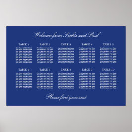 Poster Cartaz de Plano de Assentos de Casamento de Mesa A