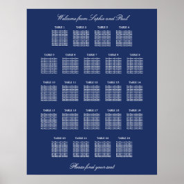 Poster Cartaz de Plano de Assentos de Casamento de Mesa A