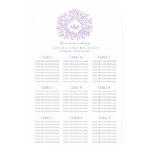 Cartaz de plano de assentos de casamento em círcul