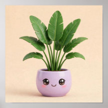 Cartaz de Planta Interna Kawaii Ave do Paraíso