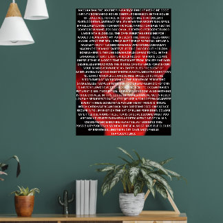 Poster cartaz de poema original KAOS KARMA