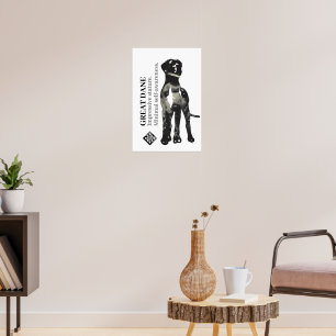 Poster Cartaz de Poodle e Great Dane
