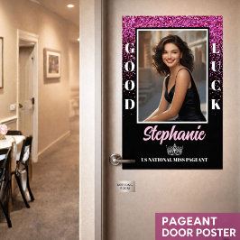 Poster Cartaz de Porta de Concurso de Beleza Pink Glimmer