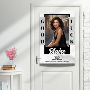 Poster Cartaz de Porta de Desfile Mármore Brilho Glam Des