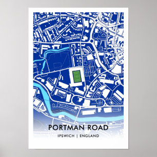 Poster Cartaz de Portman Road – Casa do Ipswich Town FC