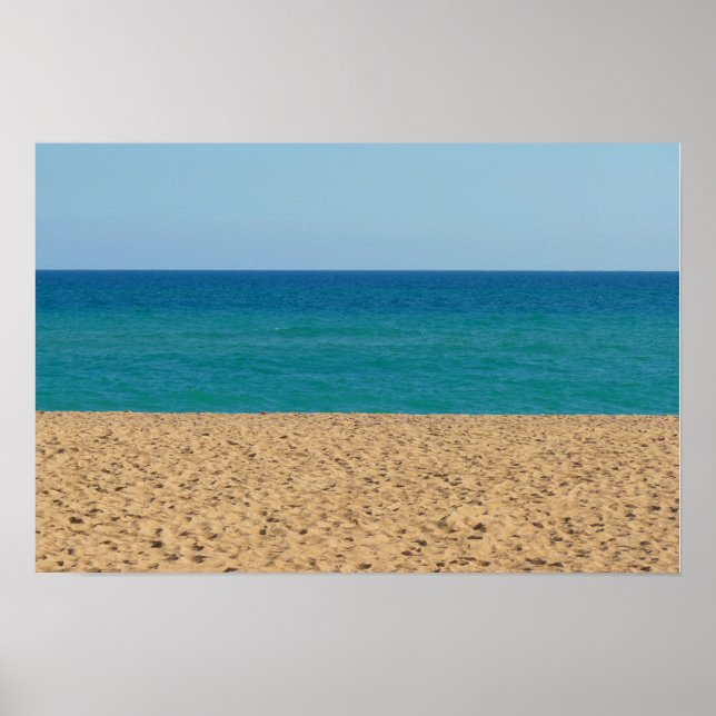 Poster Cartaz de Praia, Oceano, Céu (Frente)