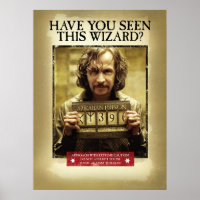 Cartaz de Procurado Sirius Black