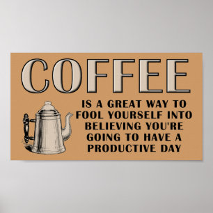 Pôster Cartaz de Produtividade do Café