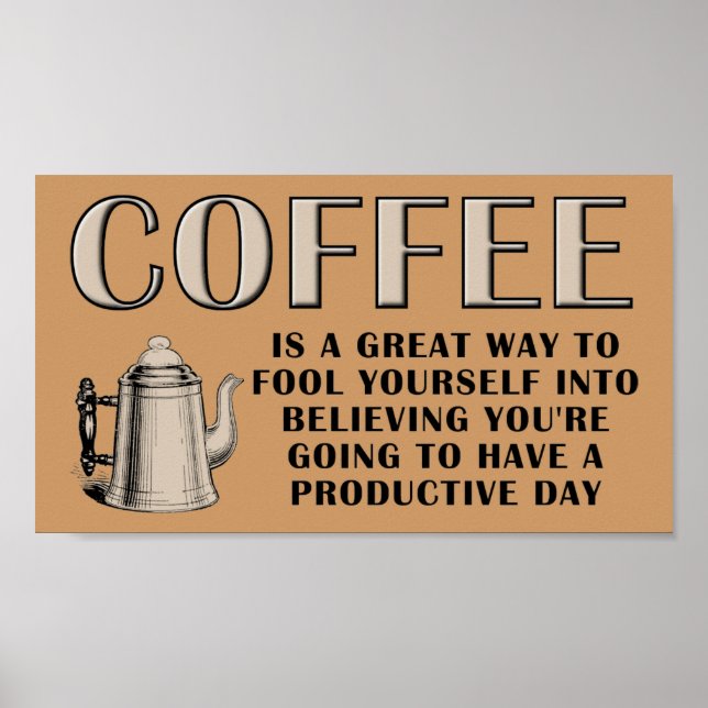 Pôster Cartaz de Produtividade do Café (Frente)