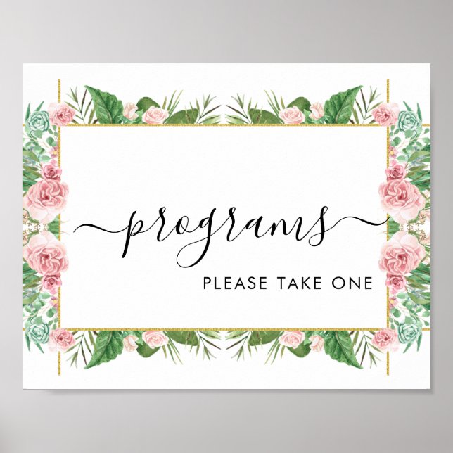 Poster Cartaz de programas de rosas por favor pegue um  (Frente)