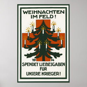 Poster Cartaz de propaganda alemã da Primeira Guerra Mund