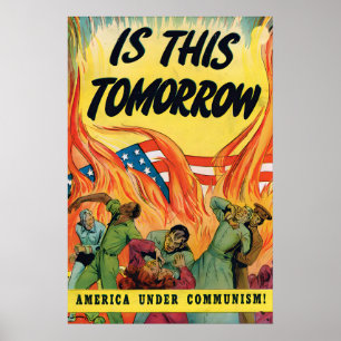 Poster Cartaz de Propaganda Anti-Comunista dos EUA Isto é