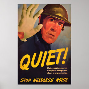 Poster Cartaz de Propaganda Britânico da Segunda Guerra M