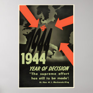 Poster Cartaz de Propaganda Canadense da Segunda Guerra M
