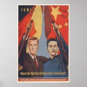 Poster Cartaz de Propaganda da Alemanha Oriental Alemão-C