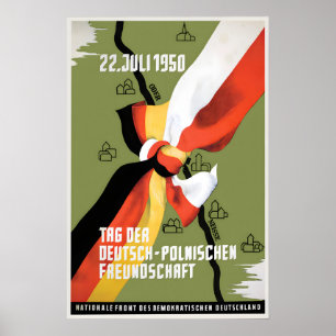 Poster Cartaz de Propaganda da Alemanha Oriental Dia da