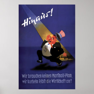 Poster Cartaz de Propaganda da Alemanha Oriental Fora