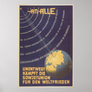 Poster Cartaz de Propaganda da Alemanha Oriental Lutadore
