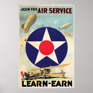 Poster Cartaz de Propaganda da Força do Exército dos EUA