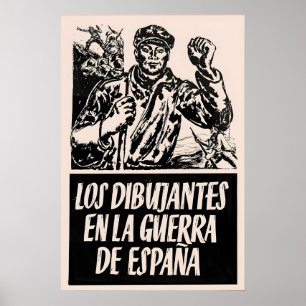 Poster Cartaz de Propaganda da Guerra Civil Espanhola Os 
