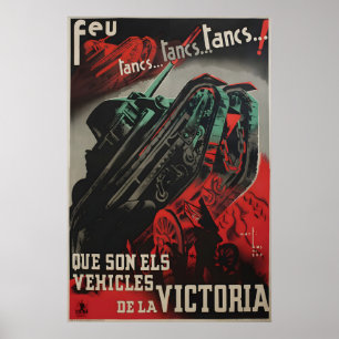 Poster Cartaz de Propaganda da Guerra Civil Espanhola Tan