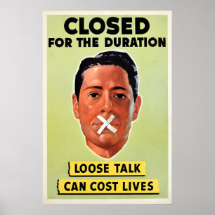 Poster Cartaz de Propaganda da II Guerra Mundial EUA e Re