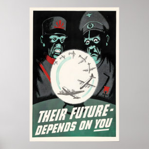 Poster Cartaz de Propaganda da II Guerra Mundial O Futuro