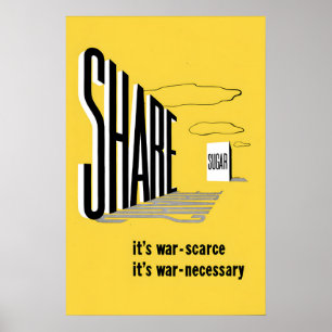 Poster Cartaz de Propaganda da II Guerra Mundial Reino Un