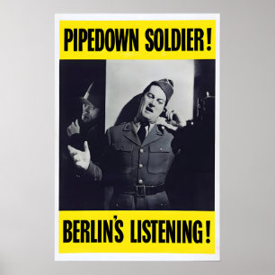 Poster Cartaz de Propaganda da II Guerra Mundial Soldado 