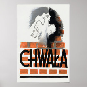 Poster Cartaz de Propaganda da Polônia na Segunda Guerra 