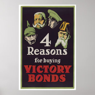 Poster Cartaz de Propaganda da Primeira Guerra Mundial do